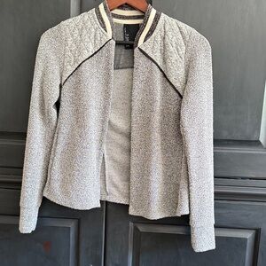 Women's light weight Gray varsity Jacket